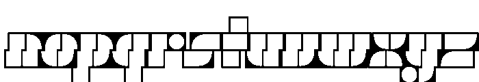 Trafarett ThinFrameZigZag Font LOWERCASE