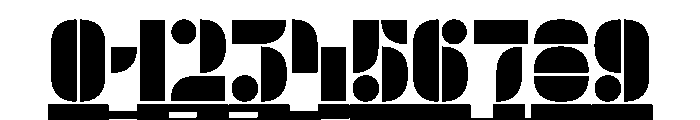 Trafarett ThinShadow Font OTHER CHARS