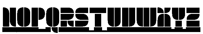 Trafarett ThinShadow Font UPPERCASE