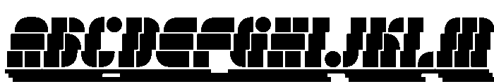 Trafarett ThinShadowZigZag Font UPPERCASE