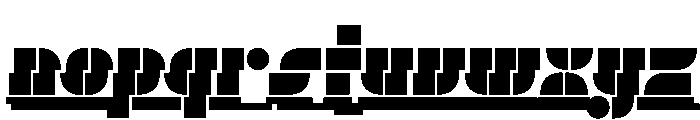 Trafarett ThinShadowZigZag Font LOWERCASE