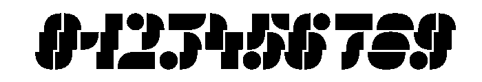Trafarett ThinStencilZigZag Font OTHER CHARS