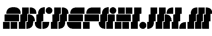 Trafarett ThinStencilZigZag Font UPPERCASE