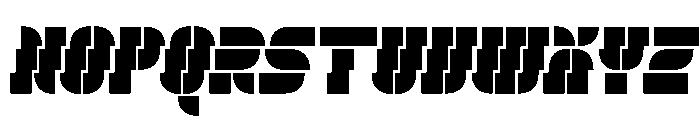 Trafarett ThinStencilZigZag Font UPPERCASE