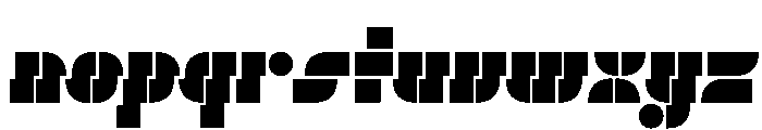 Trafarett ThinStencilZigZag Font LOWERCASE