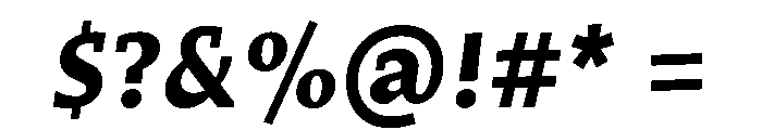 Traktor BoldItalic Instance Font OTHER CHARS