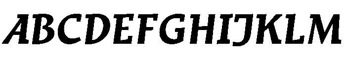 Traktor BoldItalic Instance Font UPPERCASE