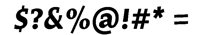 Traktor BoldItalic Font OTHER CHARS