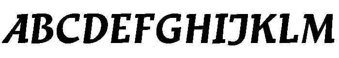 Traktor BoldItalic Font UPPERCASE
