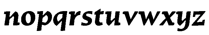 Traktor BoldItalic Font LOWERCASE