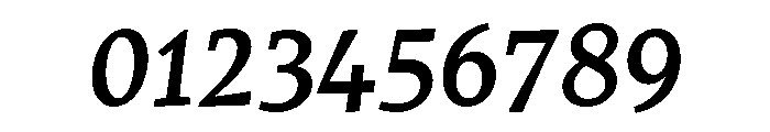 Traktor DemiItalic Font OTHER CHARS