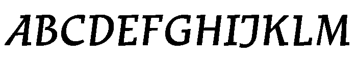 Traktor DemiItalic Font UPPERCASE