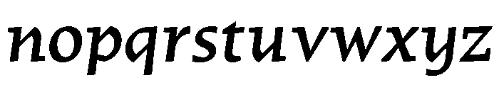 Traktor DemiItalic Font LOWERCASE