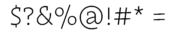 Traktor ExtraLight Instance Font OTHER CHARS