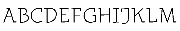 Traktor ExtraLight Font UPPERCASE
