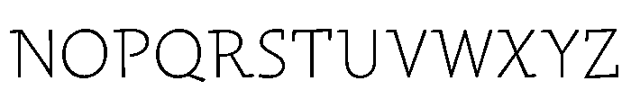 Traktor ExtraLight Font UPPERCASE
