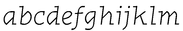 Traktor ExtraLightItalic Instance FONT