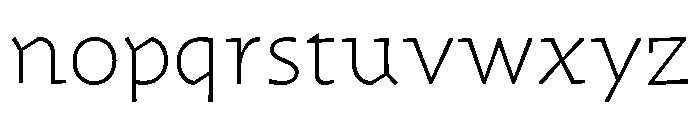 Traktor ExtraLight Font LOWERCASE