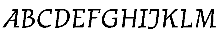 Traktor Italic Instance Font UPPERCASE
