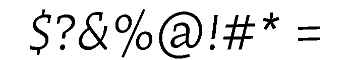 Traktor LightItalic Font OTHER CHARS