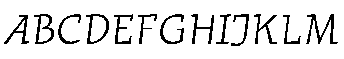 Traktor LightItalic Font UPPERCASE