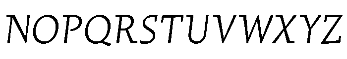 Traktor LightItalic Font UPPERCASE