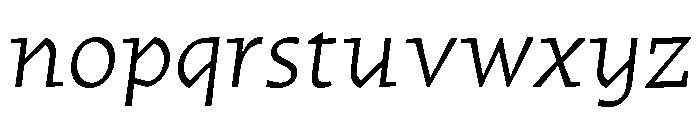 Traktor LightItalic Font LOWERCASE