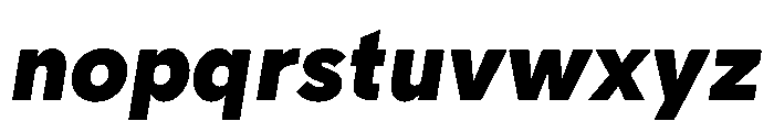 Tranemo BlackItalic Instance Font LOWERCASE