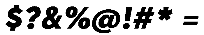 Tranemo BlackItalic Font OTHER CHARS