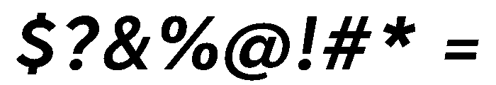 Tranemo BoldItalic Instance Font OTHER CHARS