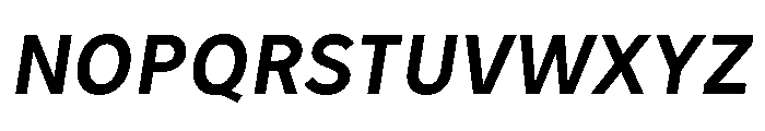 Tranemo BoldItalic Instance Font UPPERCASE