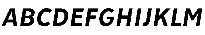 Tranemo BoldItalic Font UPPERCASE