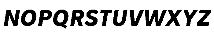 Tranemo ExtraboldItalic Instance Font UPPERCASE