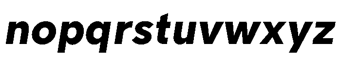 Tranemo ExtraboldItalic Font LOWERCASE