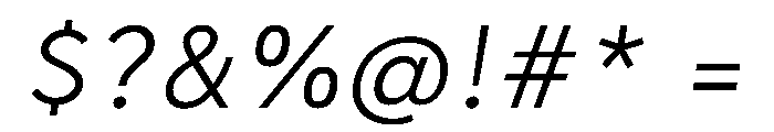 Tranemo Italic Instance Font OTHER CHARS