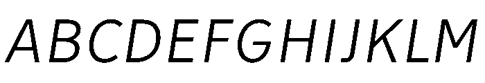 Tranemo Italic Instance Font UPPERCASE