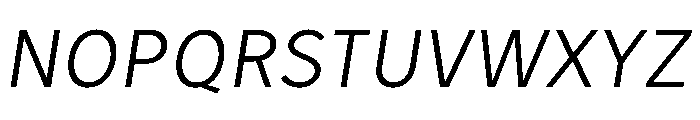 Tranemo Italic Instance Font UPPERCASE