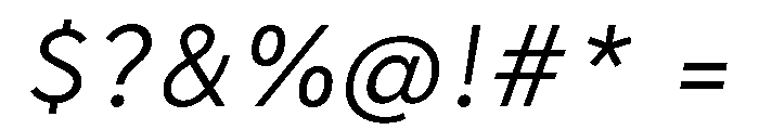 Tranemo Italic Font OTHER CHARS