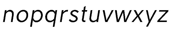 Tranemo Italic Font LOWERCASE