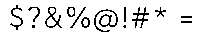 Tranemo Light Instance Font OTHER CHARS
