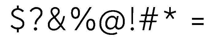 Tranemo Light Font OTHER CHARS