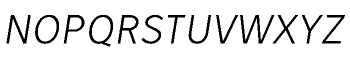 Tranemo LightItalic Instance Font UPPERCASE