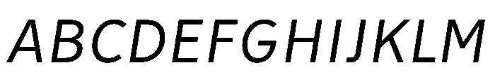 Tranemo MediumItalic Instance Font UPPERCASE