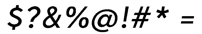 Tranemo SemiboldItalic Instance Font OTHER CHARS