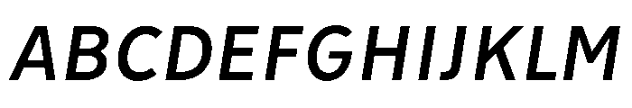 Tranemo SemiboldItalic Font UPPERCASE