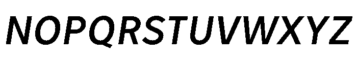 Tranemo SemiboldItalic Font UPPERCASE
