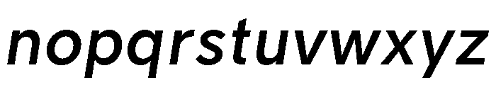 Tranemo SemiboldItalic Font LOWERCASE