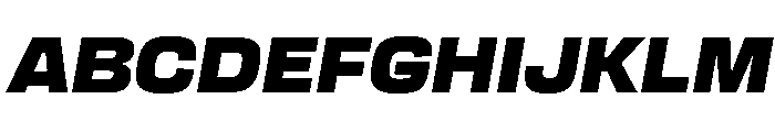 Transducer BlackOblique Font UPPERCASE