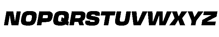 Transducer BlackOblique Font UPPERCASE