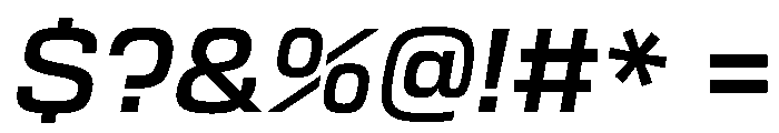 Transducer MediumOblique Font OTHER CHARS